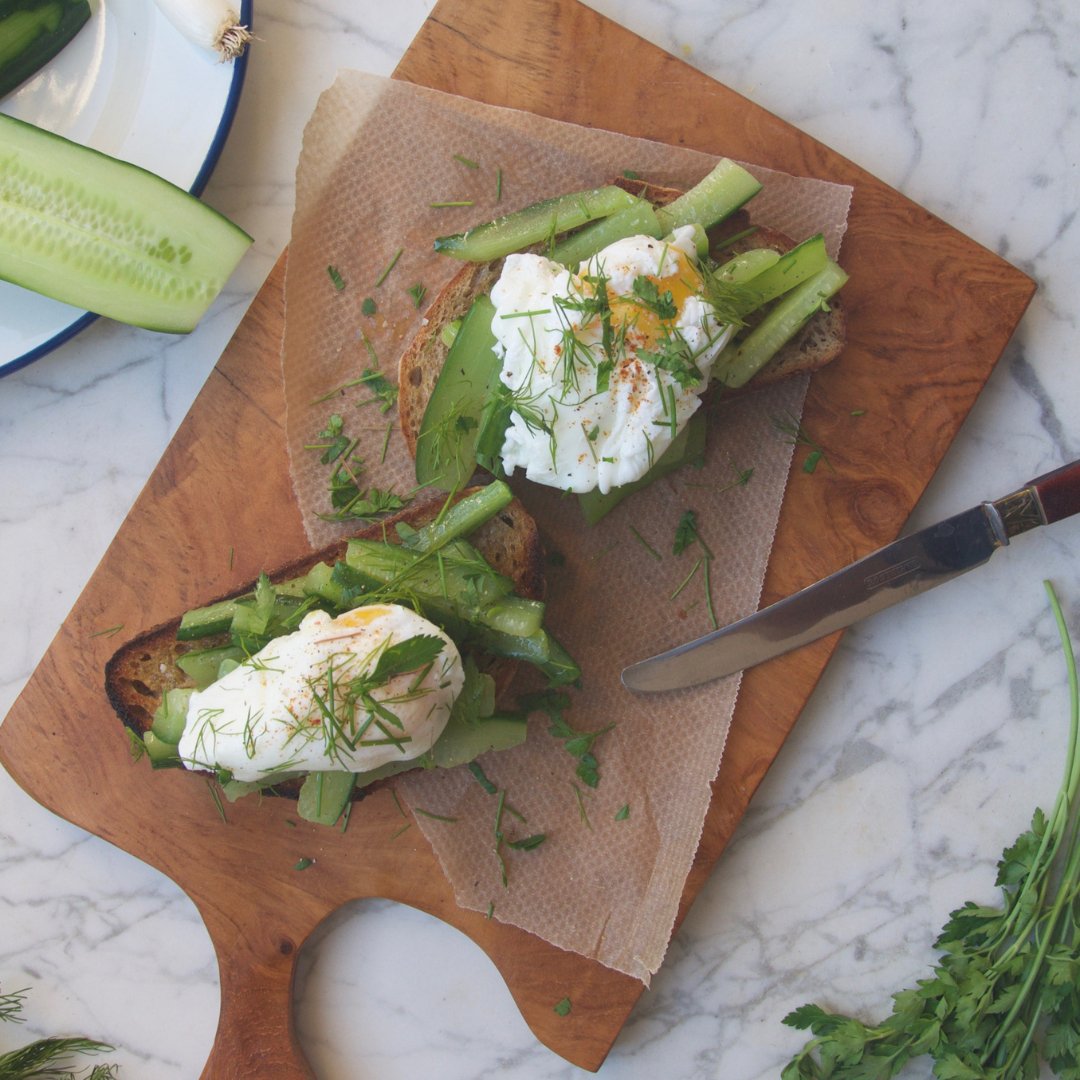 Baked Cucumber Tartine - The Sabi